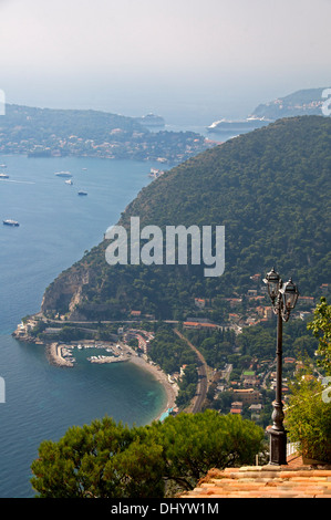 Küste von Eze mit Cap Ferrat Cote d ' Azure Französisch Riviera Provence Frankreich Stockfoto