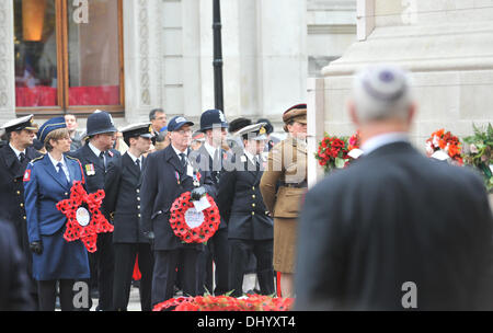 Whitehall, London, UK. 17. November 2013. Die jüdischen Vereinigung von Veteranen und Frauen jährliche Gedenkveranstaltung. Bildnachweis: Matthew Chattle/Alamy Live-Nachrichten Stockfoto