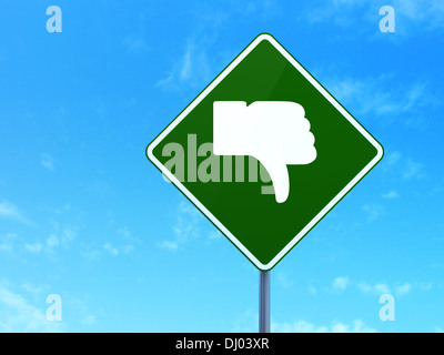 Soziale Netzwerk-Konzept: im Gegensatz zu auf Straße Zeichen Hintergrund Stockfoto