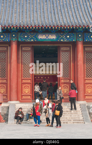 Anhang Osthalle des Hall of Prayer für gute Ernten in Taoist Temple of Heaven, Chongwen District Beijing, China Stockfoto