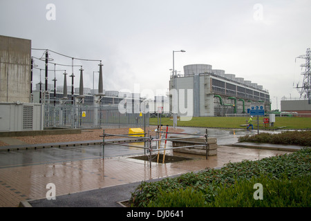 RWE Npower Staythorpe Gas-Kraftwerk befindet sich in Nottinghamshire, die 1, 650MW des Kühlturms Strom erzeugen können Stockfoto