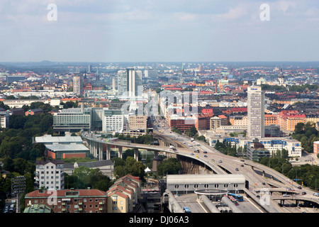 Hauptstadt Stockholm Schweden-Blick von der Ericsson Globe Stockfoto