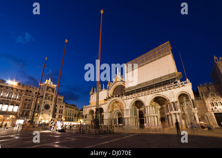 Markus Basilika oder Basilica Cattedrale Patriarcale di San Marco am Markus Platz in Venedig, Stockfoto