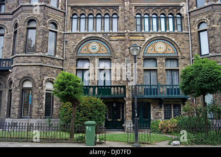 Die eklektische Architektur der Antwerpener Zurenborg Nachbarschaft, zwischen 1894 und 1914 errichtet Stockfoto