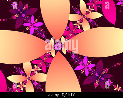 Abstrakte Darstellung der Blütenblätter Stockfoto