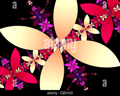 Abstrakte Darstellung der Blütenblätter Stockfoto