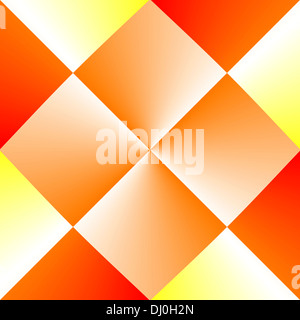 Quadrat Orange kariert Design Stockfoto