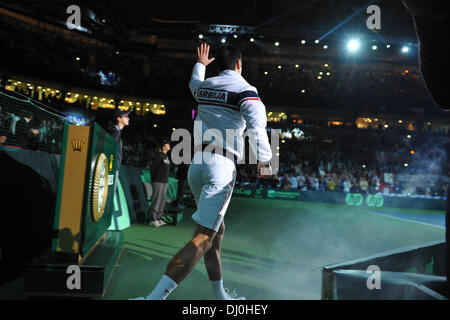 Belgrad, Serbien. 17. November 2013. Novak Djokovic (Ser) während der Davis Cup-Finale zwischen Serbien und der Tschechischen Republik. © Aktion Plus Sport/Alamy Live-Nachrichten Stockfoto