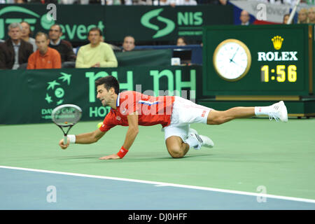 Belgrad, Serbien. 17. November 2013. Novak Djokovic (Ser) während der Davis Cup-Finale zwischen Serbien und der Tschechischen Republik. © Aktion Plus Sport/Alamy Live-Nachrichten Stockfoto