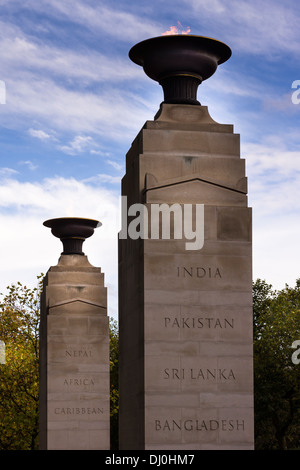 Das Memorial Gates - Hyde Park Corner, auch bekannt als der Commonwealth-Memorial-Gates. Stockfoto