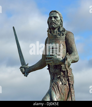 Statue von König Edward I. Burgh-durch-Sands, Cumbria, England, Vereinigtes Königreich, Europa. Stockfoto