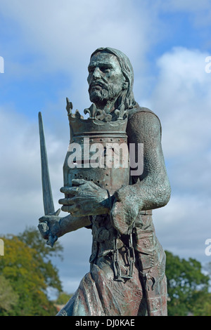 Statue von König Edward I. Burgh-durch-Sands, Cumbria, England, Vereinigtes Königreich, Europa. Stockfoto