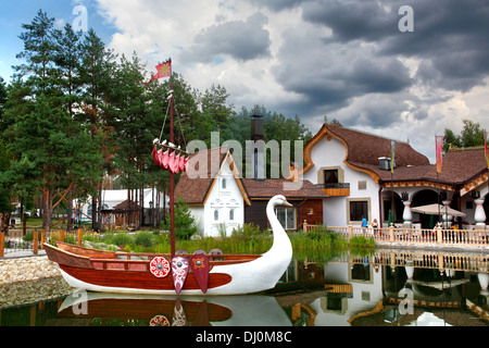 Restaurant im traditionellen russischen Stil, Solotcha, Ryazan, Russland Stockfoto