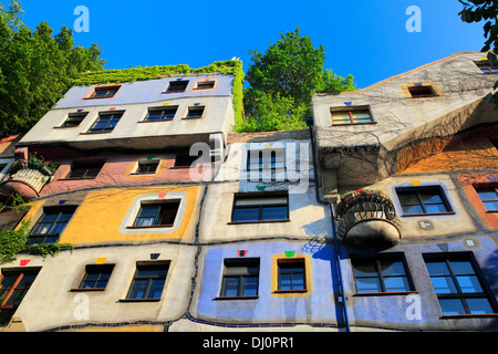 Hundertwasserhaus, Appartementhaus, Wien, Österreich Stockfoto