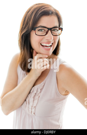 Porträt von Geek Brille lässig Reife Geschäftsfrau Stockfoto