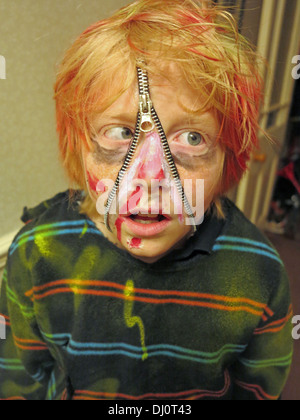 Zombie Kinder Halloween-Nacht Stockfoto