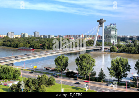 SNP-Brücke, Bratislava, Slowakei Stockfoto