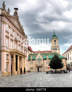 Primas Palast, der Sitz des Bürgermeisters, Bratislava, Slowakei Stockfoto