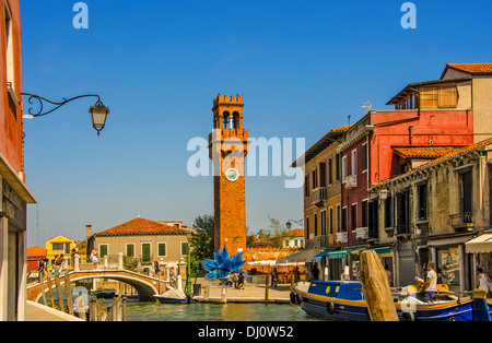 Gesamtansicht des Murano und seine wichtigsten Kanal Teil der venezianischen Insel-Komplex Stockfoto