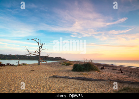 Sonnenaufgang am Benacre auf der Küste von Suffolk Stockfoto