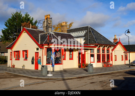 Alten Royal Station (jetzt Teestube und Museum) in Ballater, Aberdeenshire, Schottland Stockfoto