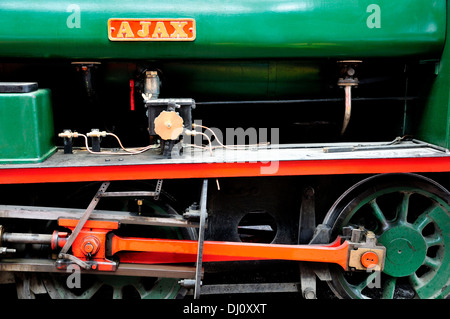 Chatham, Kent, England. Chatham Historic Dockyard. Dampf-Lokomotive - RSH 7042/1941, 0-4-0SH, "AJAX". Detail Stockfoto