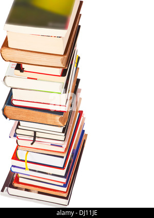 ein Stapel Bücher, isoliert Stockfoto