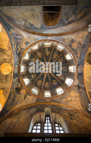 Wandbild / Mosaik im Inneren der Kirche des Heiligen Erlösers in Chora - Istanbul, Türkei. Stockfoto