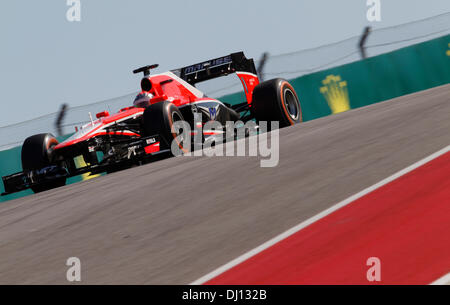 Austin, Texas, USA. 17. November 2013. 17.11.2013 Austin, TX. USA. Jules Bianchi während des Formel 1 United States Grand Prix Circuit of the Americas in Austin, Texas. © Ralph Lauer/ZUMAPRESS.com/Alamy Live-Nachrichten Stockfoto