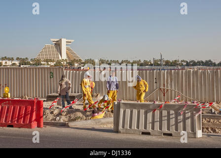 Wanderarbeitnehmer in Doha Katar Stockfoto
