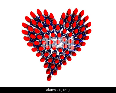 Herth mit Lippenstift Stockfoto