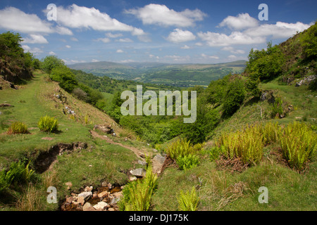 Hill Tram Road, Cwm Llanwenarth Abergavenny, Monmouthshire, UK Stockfoto