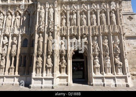 Exeter ansehnliche Portal, Westfront. Stockfoto