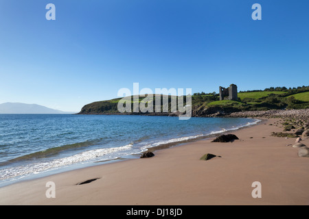 16. Jahrhundert Minard Burgruine zerstört durch die Truppen von Oliver Cromwell im Jahre 1641, Halbinsel Dingle, County Kerry, Irland Stockfoto