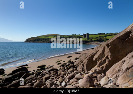 16. Jahrhundert Minard Burgruine zerstört durch die Truppen von Oliver Cromwell im Jahre 1641, Halbinsel Dingle, County Kerry, Irland Stockfoto