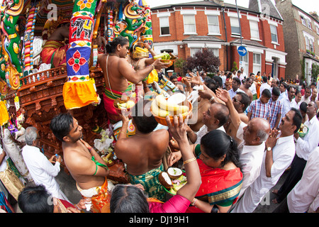 Rath Yatra Festival von Murugan Tempel North London UK Stockfoto