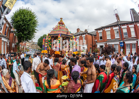 Rath Yatra Festival von Murugan Tempel North London UK Stockfoto