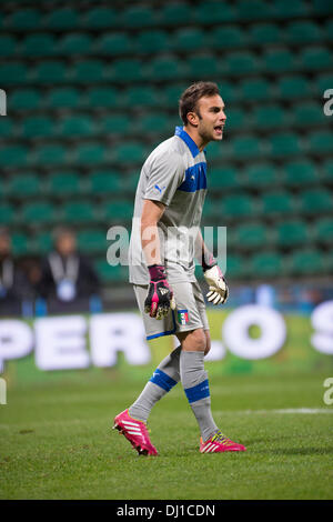 Reggio Emilia, Italien. 14. November 2013. Francesco Bardi (ITA) Fußball / Fußball: UEFA European u-21-Meisterschaft 2015 Qualifying Runde Gruppe 9 match zwischen Italien 3-0 Nordirland Mapei-Stadion in Reggio Emilia, Italien. © Maurizio Borsari/AFLO/Alamy Live-Nachrichten Stockfoto