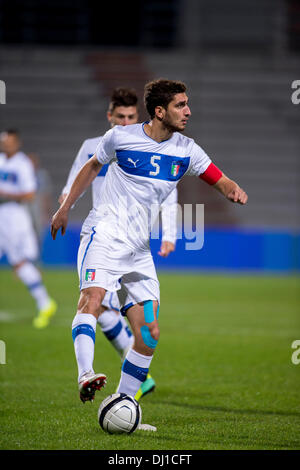 Reggio Emilia, Italien. 14. November 2013. Matteo Bianchetti (ITA) Fußball / Fußball: UEFA European u-21-Meisterschaft 2015 Qualifying Runde Gruppe 9 match zwischen Italien 3-0 Nordirland Mapei-Stadion in Reggio Emilia, Italien. © Maurizio Borsari/AFLO/Alamy Live-Nachrichten Stockfoto