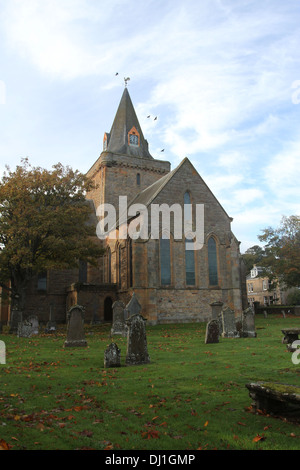 Fassade der Kathedrale von Dornoch Schottland november 2013. Stockfoto