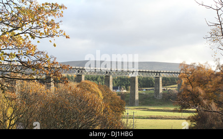 Viadukt über den Fluss Findhorn findhorn in der Nähe tomatin Schottland november 2013. Stockfoto