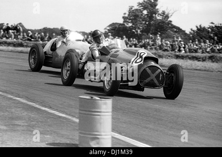 Jimmy Stewart in einem Cooper-Bristol-T20 racing in den britischen Grand Prix, Silverstone, England 18. Juli 1953. Stockfoto