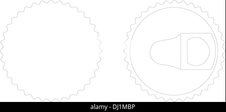 Illustration der Flaschenöffner auf weiß Stockfoto