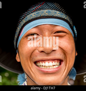 Porträt einer lächelnden japanische Rikscha-Abzieher, Kyoto, Japan Stockfoto
