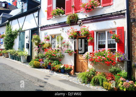 Rue des Moulins, St Valery sur Somme, Somme, Picardie, Frankreich Stockfoto