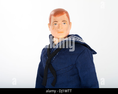 1964 GI Joe Actionfigur von Spielzeughersteller Hasbro. US-Streitkräfte Marine G.I. Stockfoto