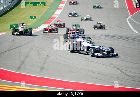 Austin, Texas, USA. 17. November 2013. 17. November 2013: Start des Formel 1 US Grand Prix Circuit of the Americas in Austin, TX. © Csm/Alamy Live-Nachrichten Stockfoto