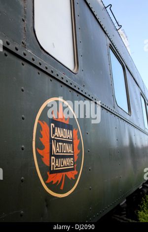 Ein altes Auto der Canadian National Railway in Halifax Hafen, N.S. Stockfoto