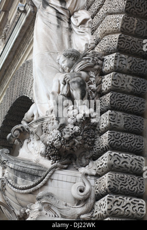 Detaillierte Architektur in Paris, Frankreich Stockfoto