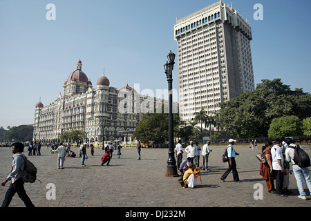 Gesamtansicht der alten und neuen Taj Hotels, Mumbai. Stockfoto